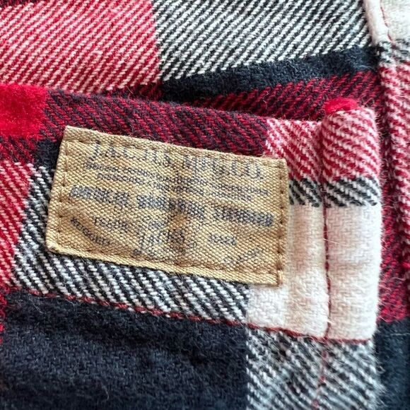 Jachs Women's‎ Red Cotton Blend Plaid Long Sleeve Button Down Shirt Size Medium - Picture 4 of 10
